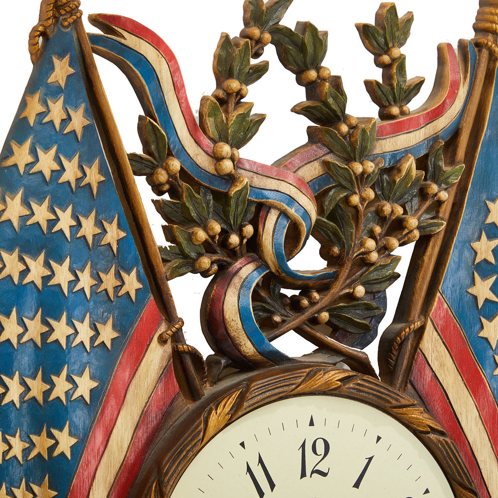 American Flag Wall Clock