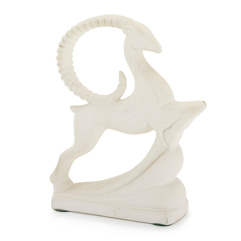 White Stone Gazelle Sculpture