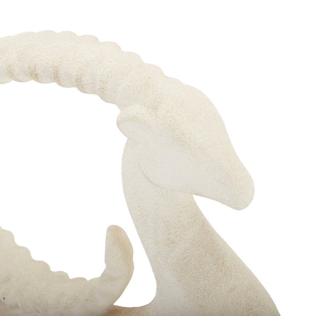 White Stone Gazelle Sculpture