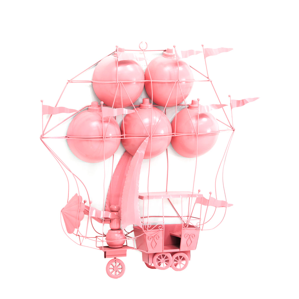 Pink Flying Airship Wall Art