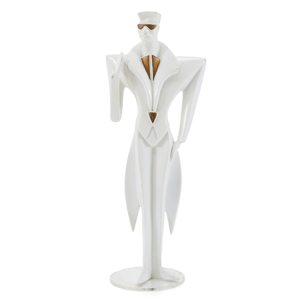 White 80s Fashionista Tabletop Sculpture