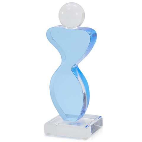 Blue Feminine Abstract Acrylic Sculpture