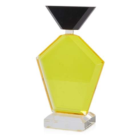 Yellow Pentagon Abstract Acrylic Sculpture