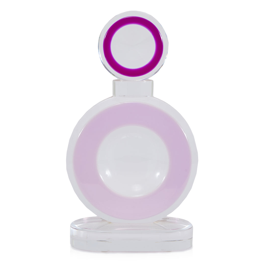 Pink Circular Abstract Acrylic Sculpture