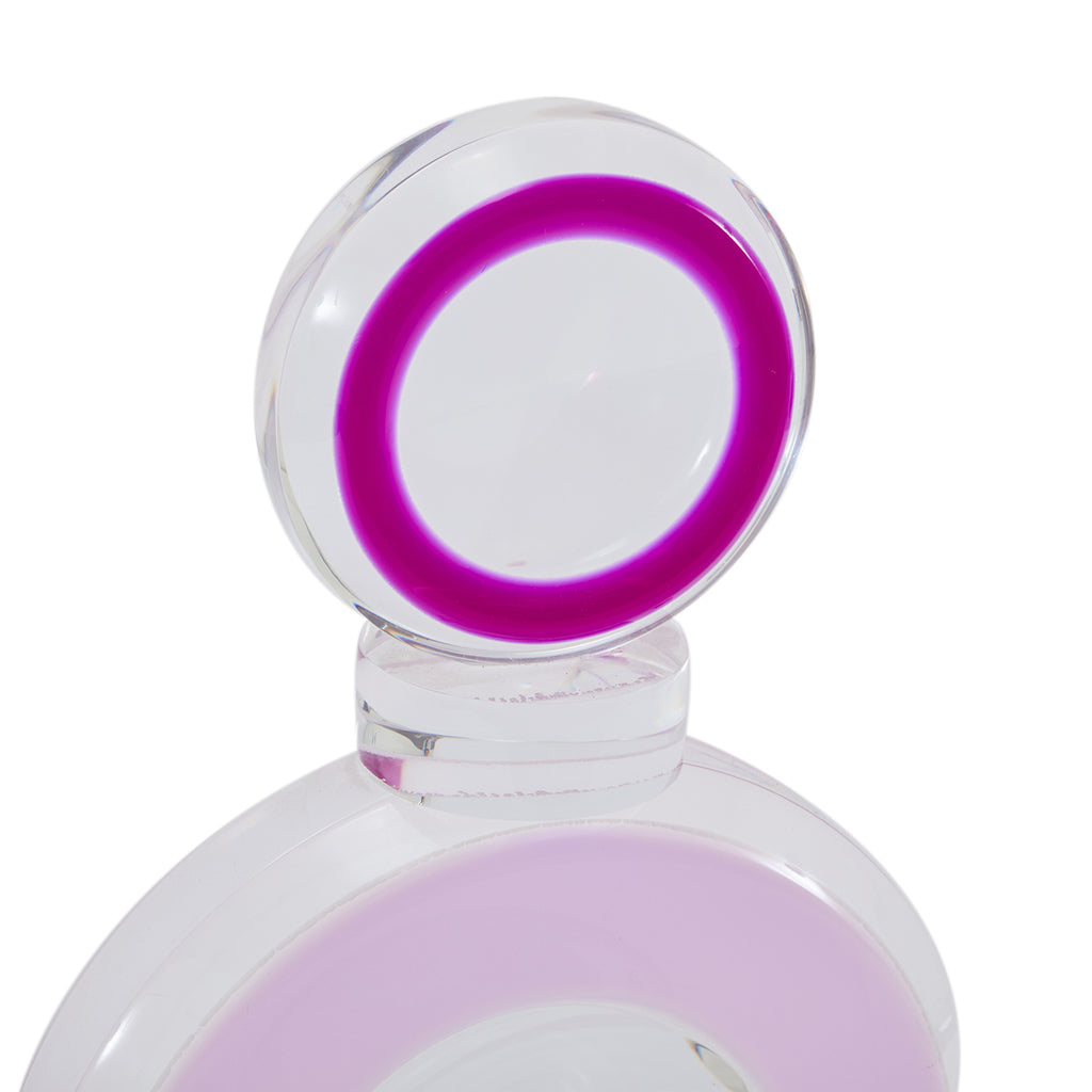 Pink Circular Abstract Acrylic Sculpture