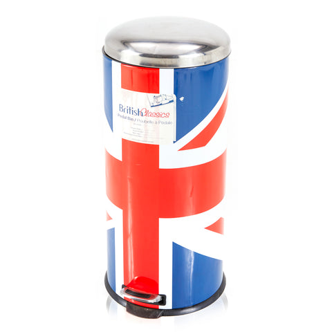 Union Jack Flag Trash Bin
