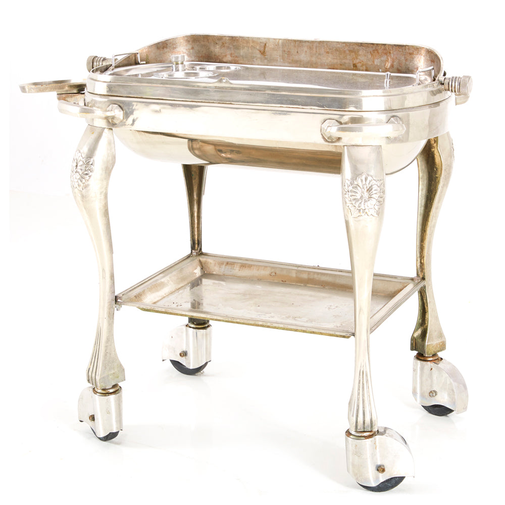 Chrome Fancy Serving Cart