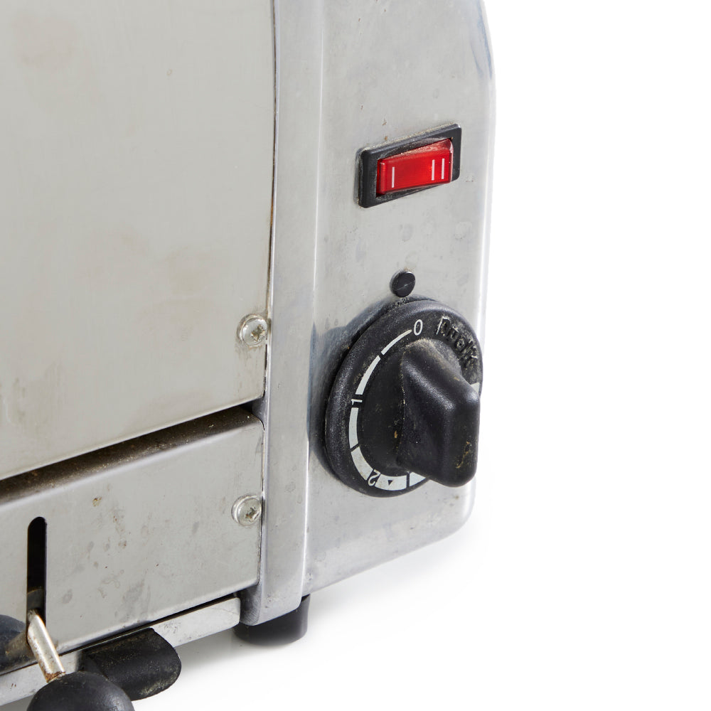 Silver Multi-Knobbed Vintage Toaster