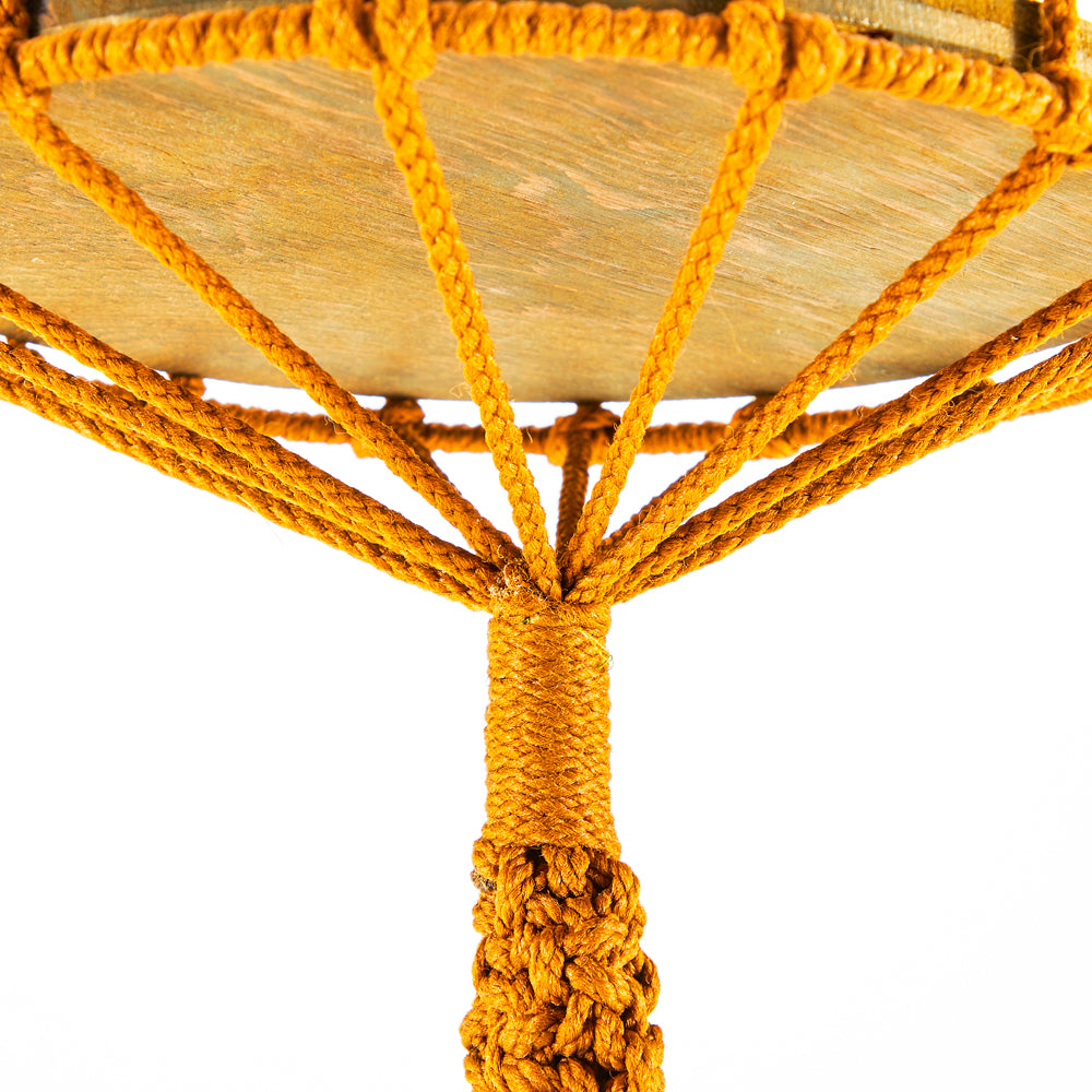 Mustard Bird Cage Macrame Hanging