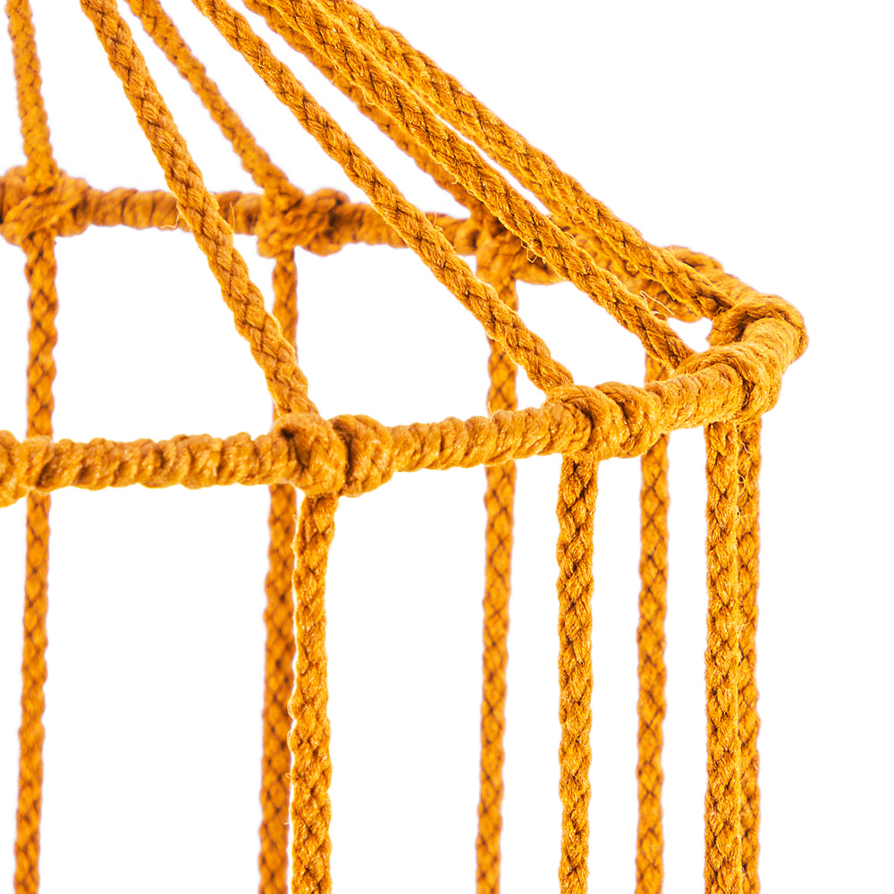 Mustard Bird Cage Macrame Hanging