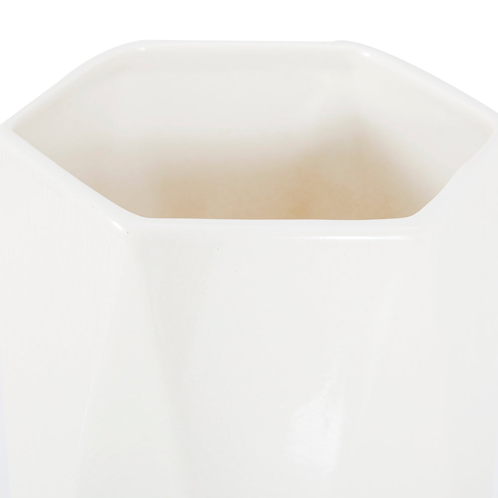 White Hexagonal Vase (A+D)