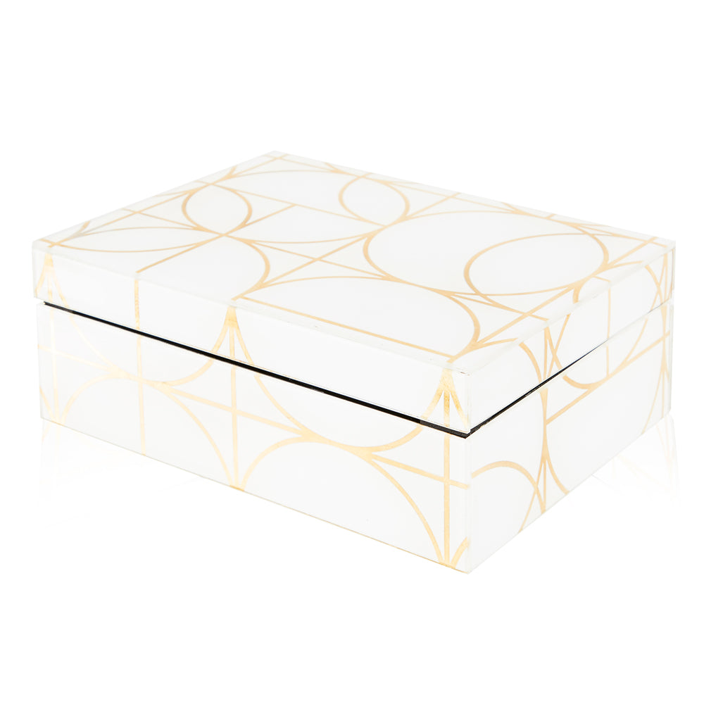 White Gold Designed Jewelry Box (A+D)