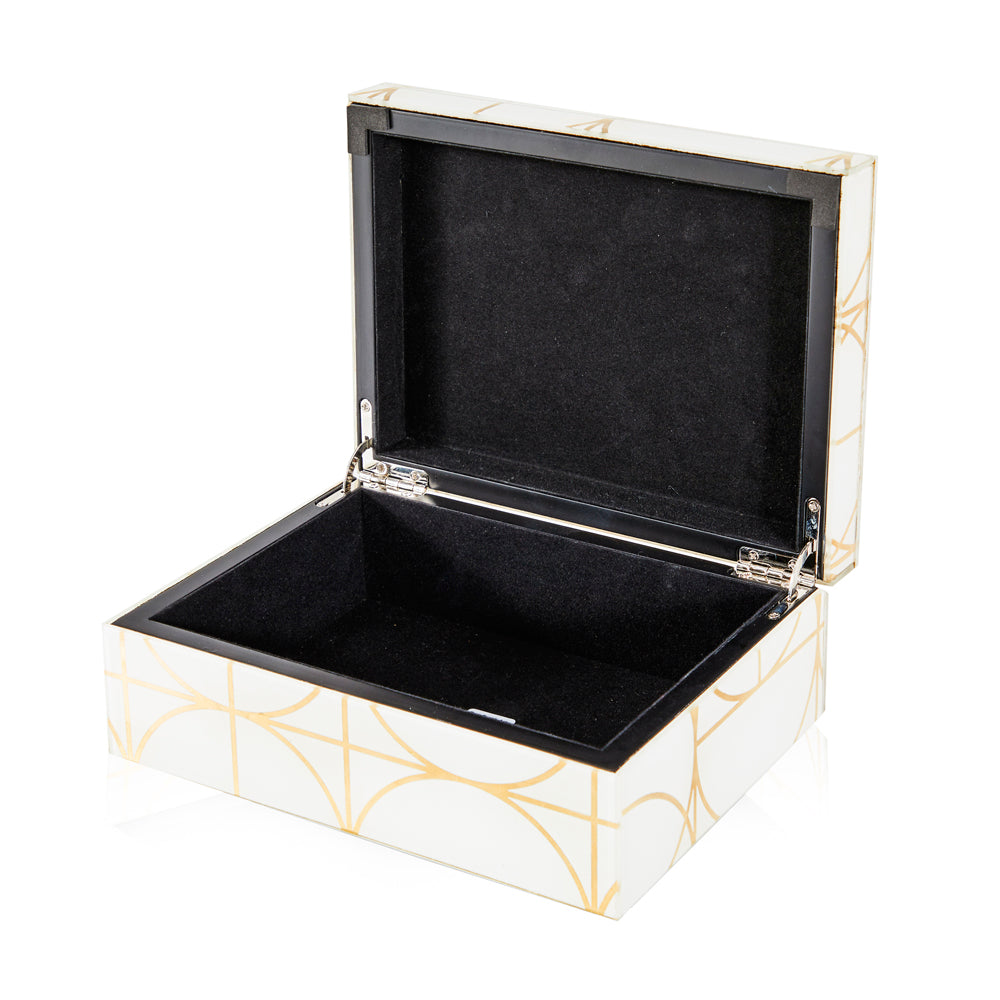White Gold Designed Jewelry Box (A+D)