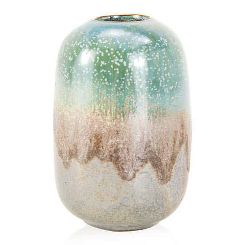 Green & Grey Ceramic Vase (A+D)