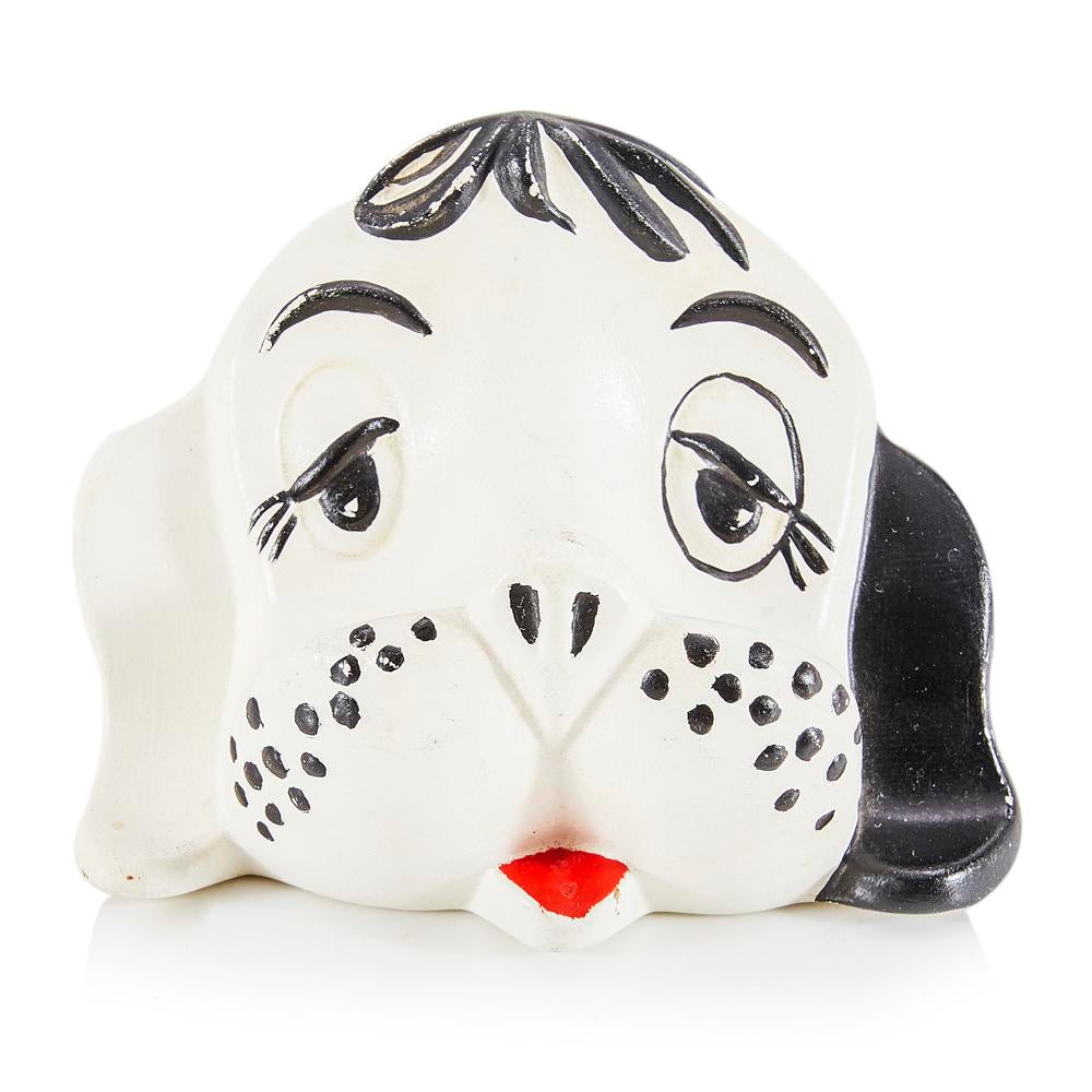 White Ceramic Dog Head (A+D)