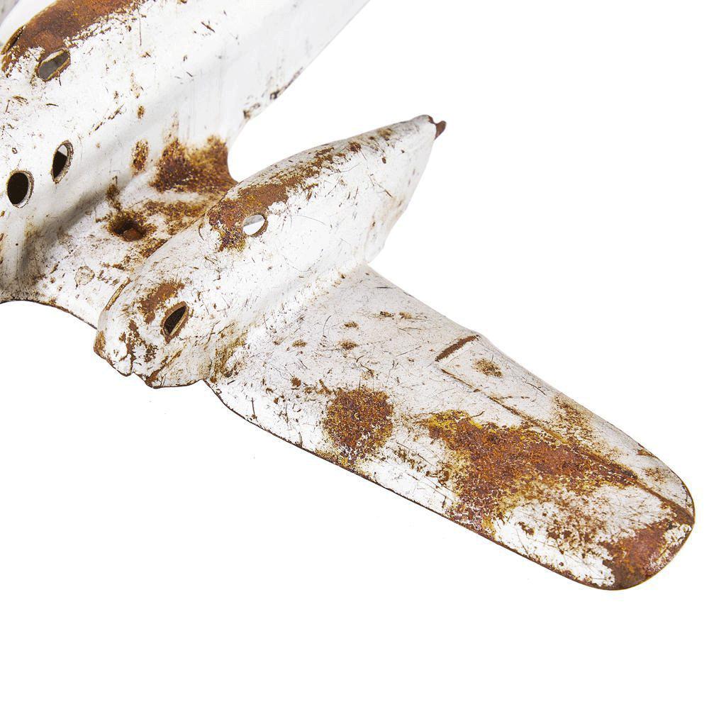 Silver Rusted Metal Plane (A+D)