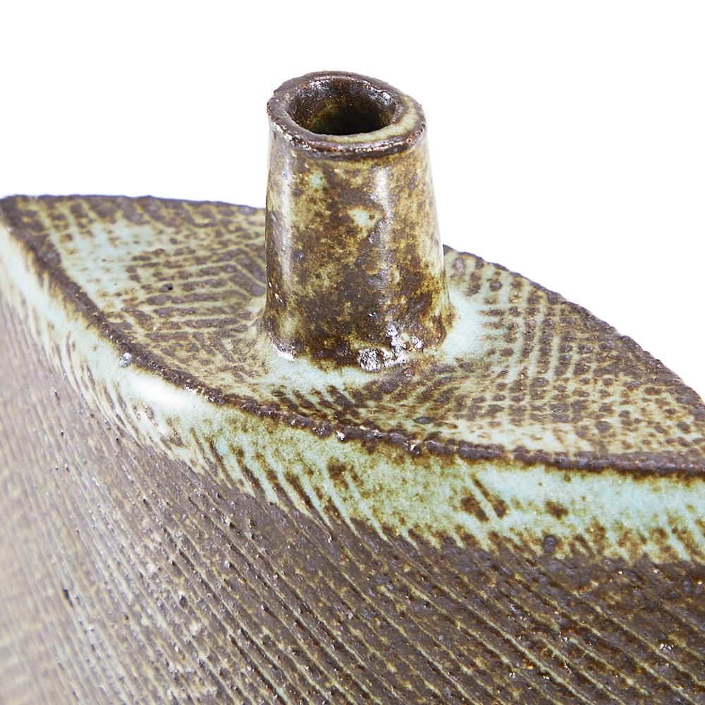 Brown Ceramic Canteen Vase (A+D)
