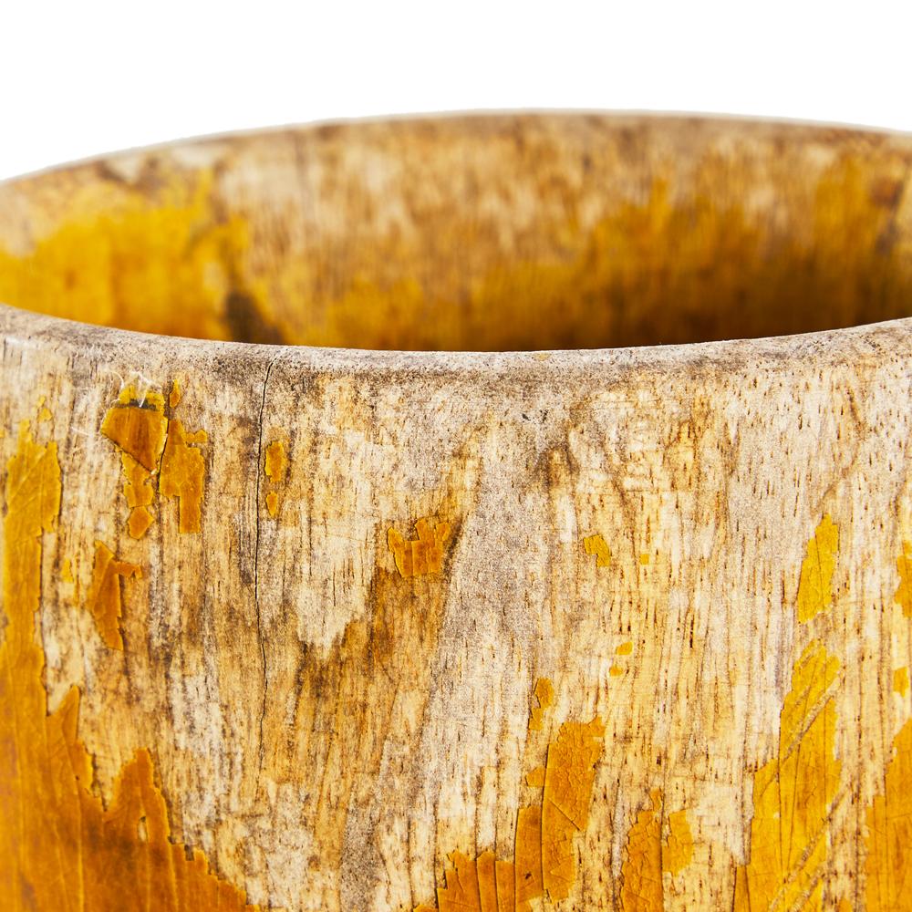 Wood Tribal Chipped Vase (A+D)