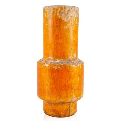 Wood Tribal Chipped Vase (A+D)