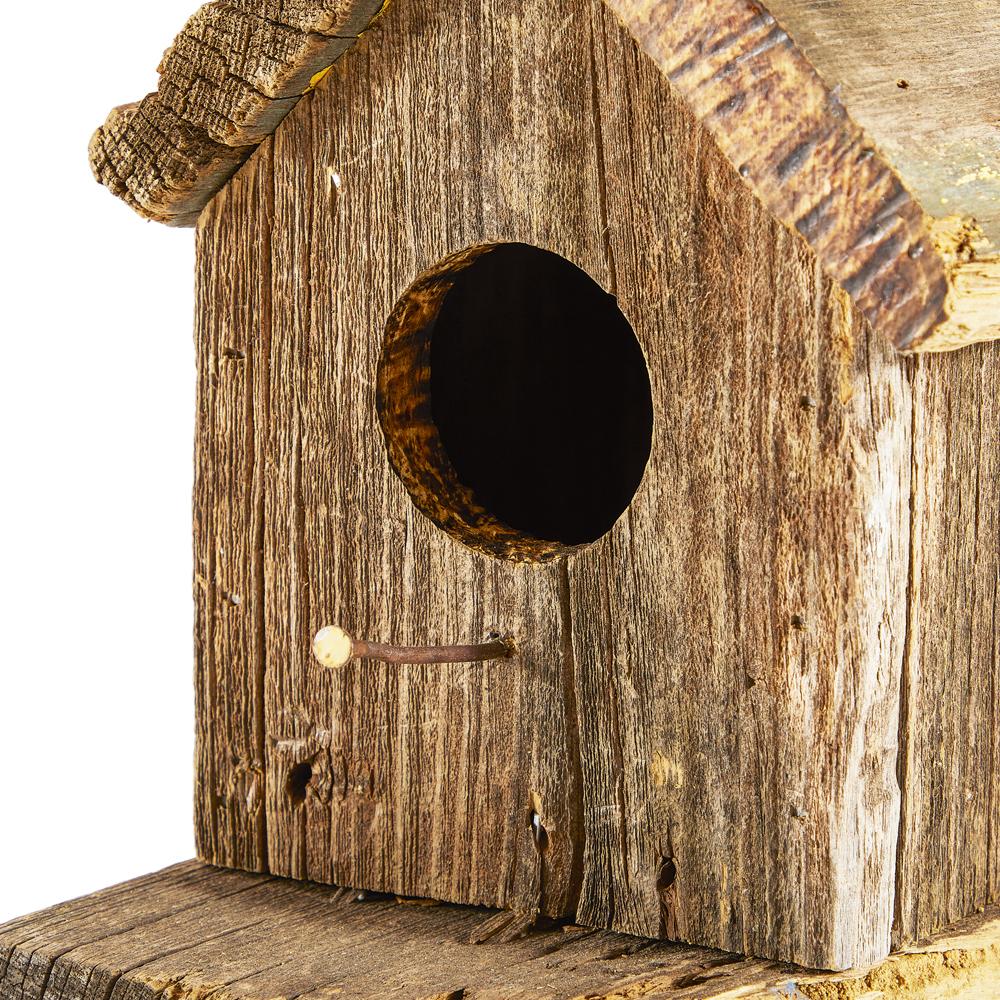 Wood Dark Bird House (A+D)