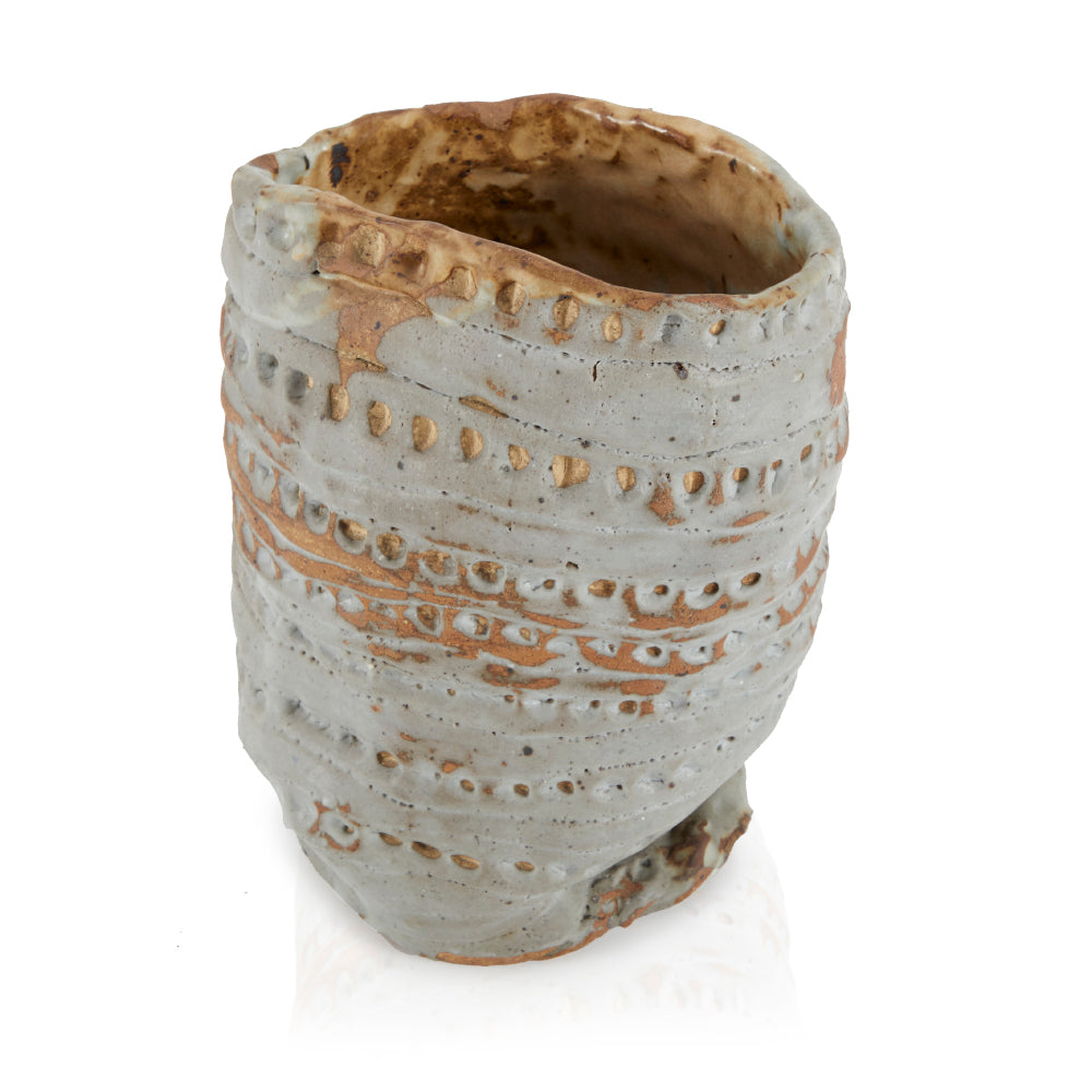 Grey Ceramic Coil Vase (A+D)