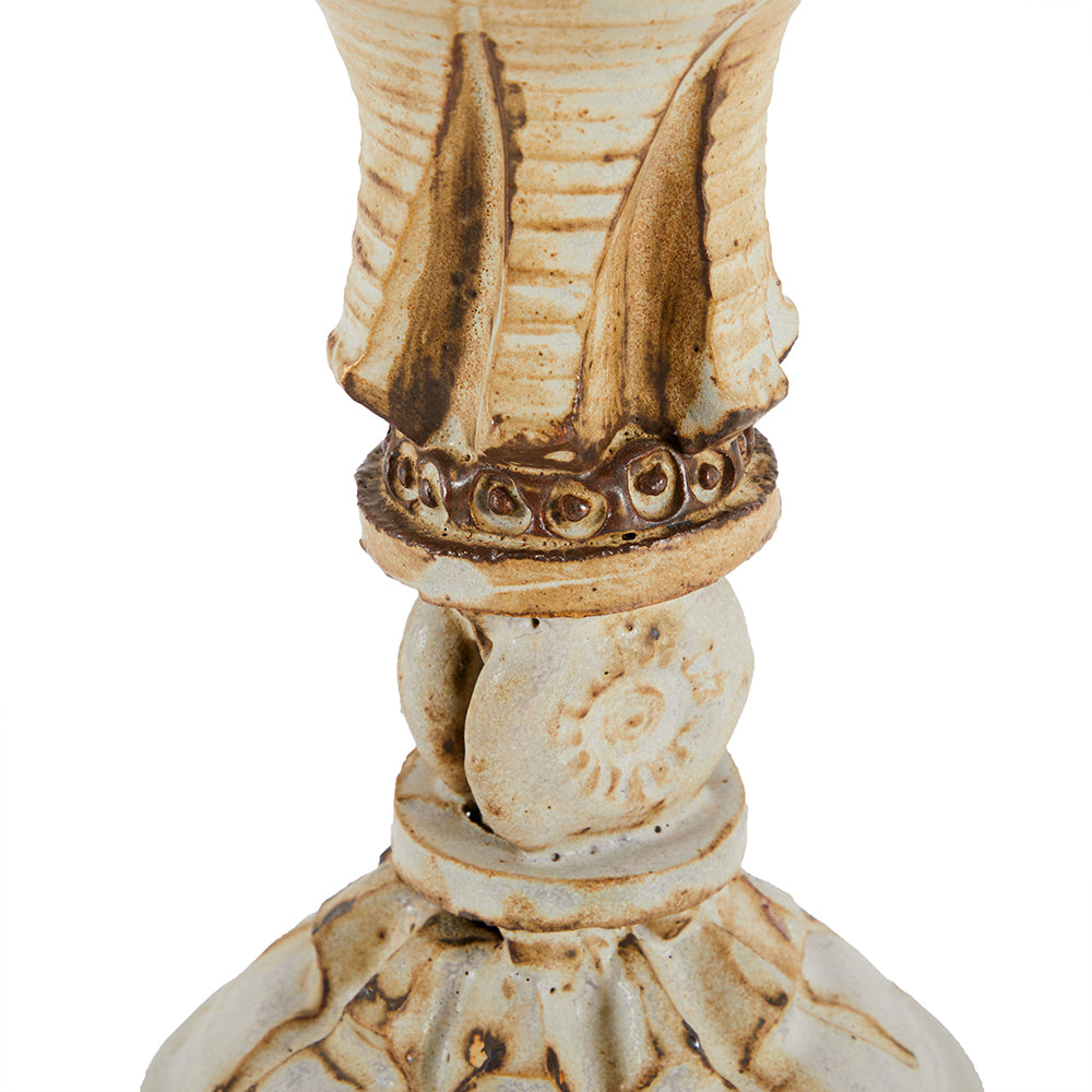 White Ornamental Candle Holder (A+D)