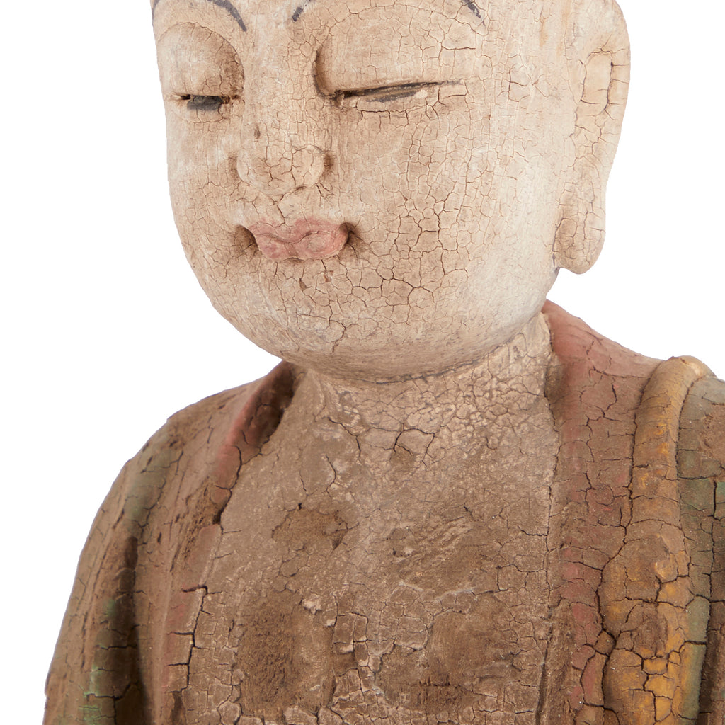 Brown Wooden Praying Monk (A+D)