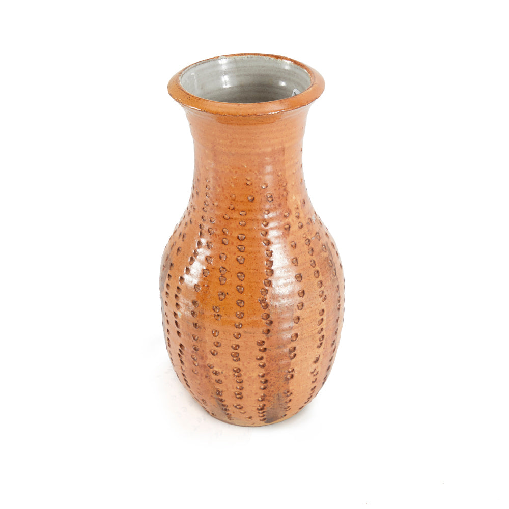 Orange Speckled Ceramic Vase (A+D)