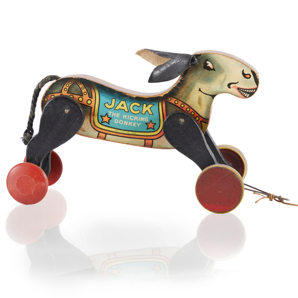 Brown White Kicking Donkey Toy (A+D)