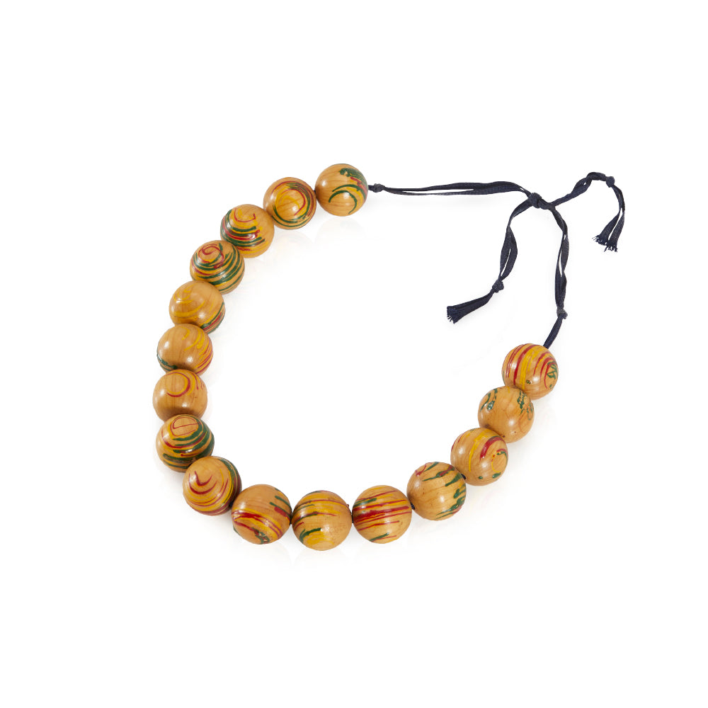 Wood Light Bead Necklace (A+D)