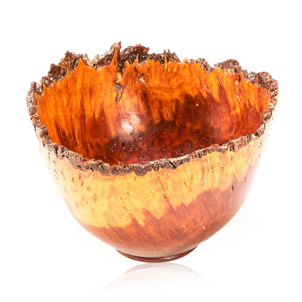 Brown Burl Wood Bowl (A+D)