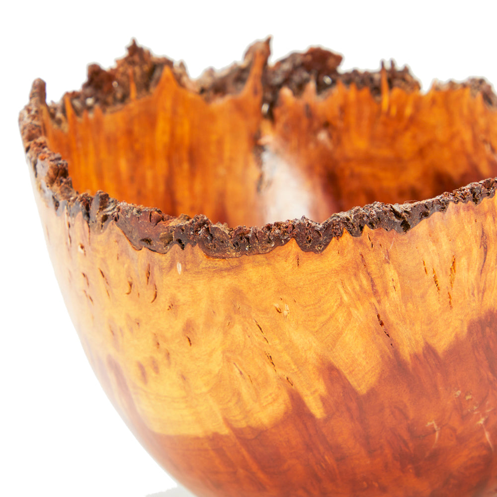 Brown Burl Wood Bowl (A+D)