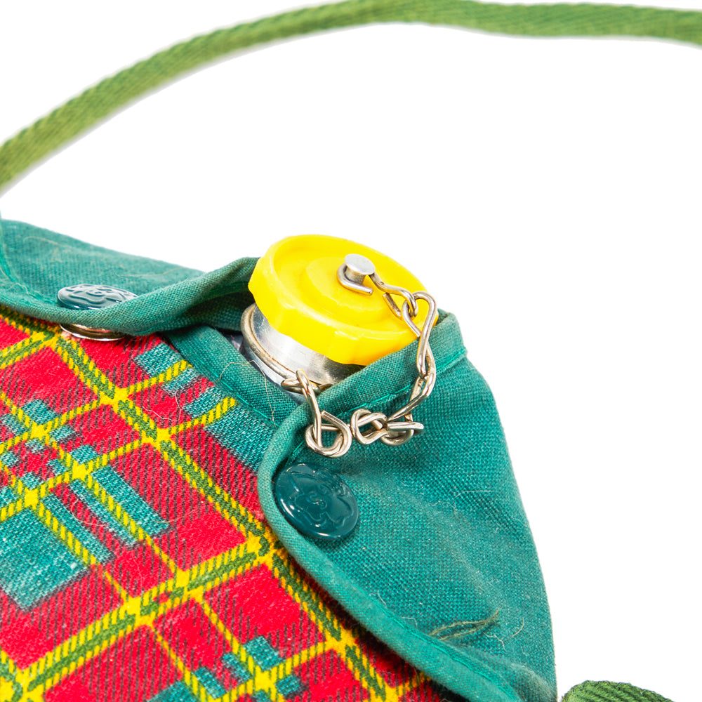 Green and Red Plaid Water Canteen (A+D)