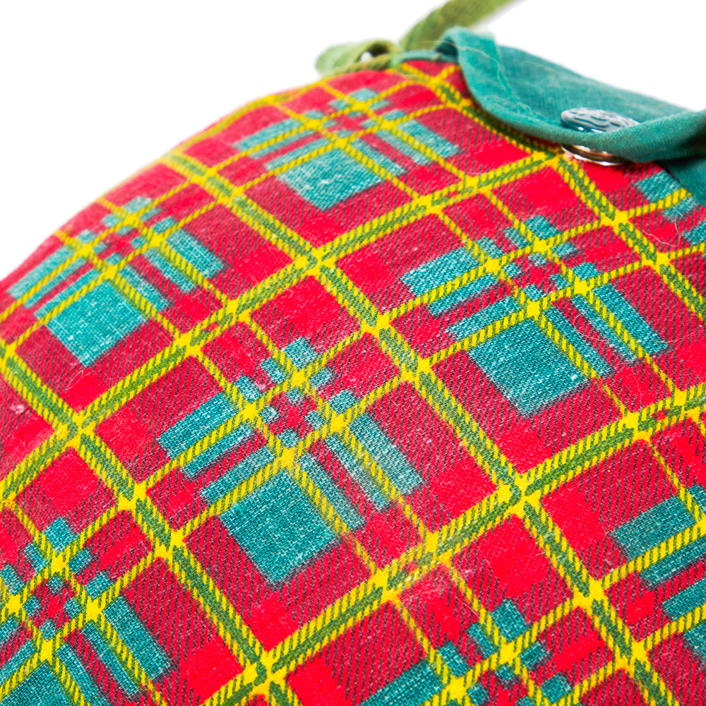 Green and Red Plaid Water Canteen (A+D)