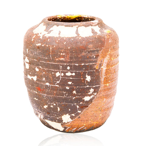 Brown Vintage Japanese Ceramic Vase (A+D)