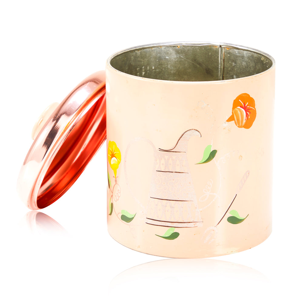 Peach Metal Cookie Jar - Large (A+D)