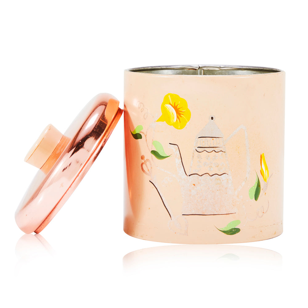 Peach Metal Cookie Jar - Medium Large (A+D)