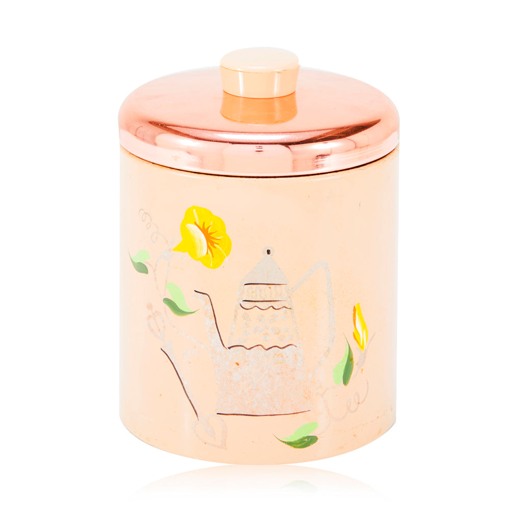 Peach Metal Cookie Jar - Medium Large (A+D)