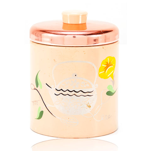 Peach Metal Cookie Jar - Small (A+D)