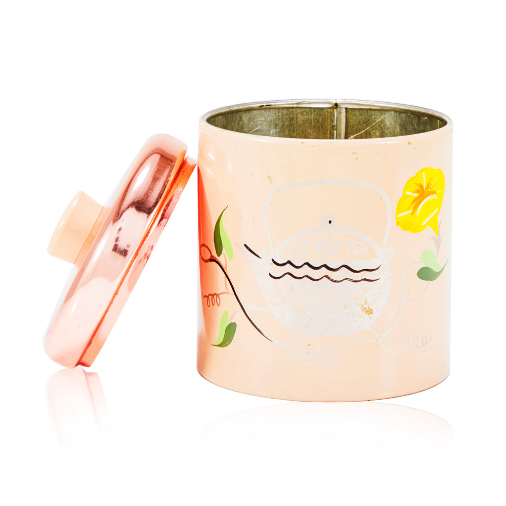 Peach Metal Cookie Jar - Small (A+D)