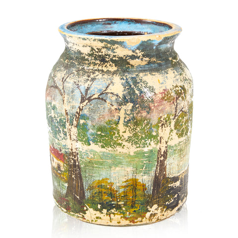 Green Scenic Ceramic Jug (A+D)