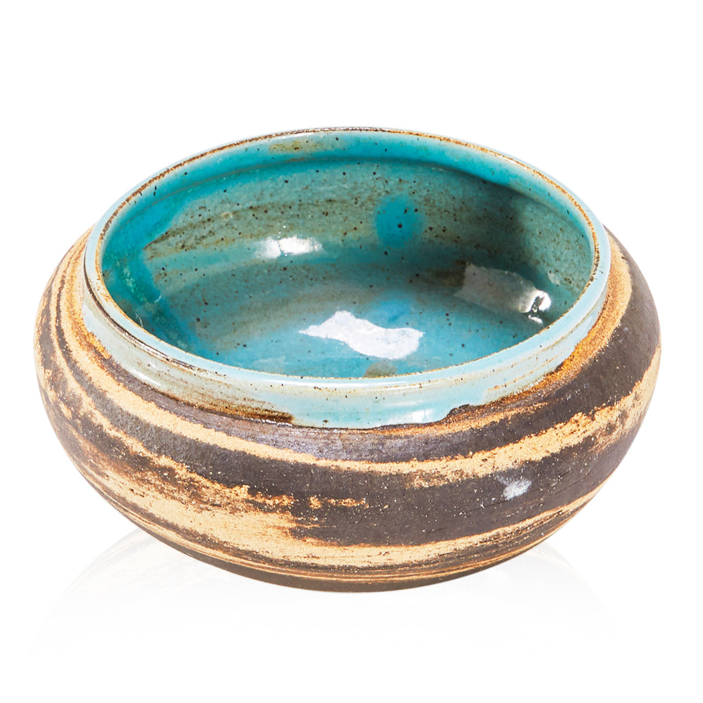 Blue Aqua Hand-Made Ceramic Bowl (A+D)