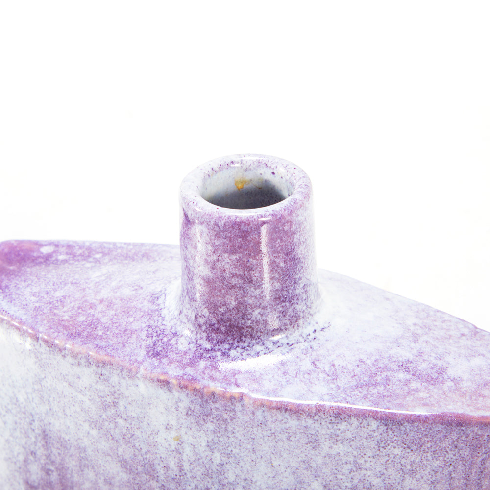 Purple Oblong Faded Ceramic Vase with Bottle Neck (A+D)