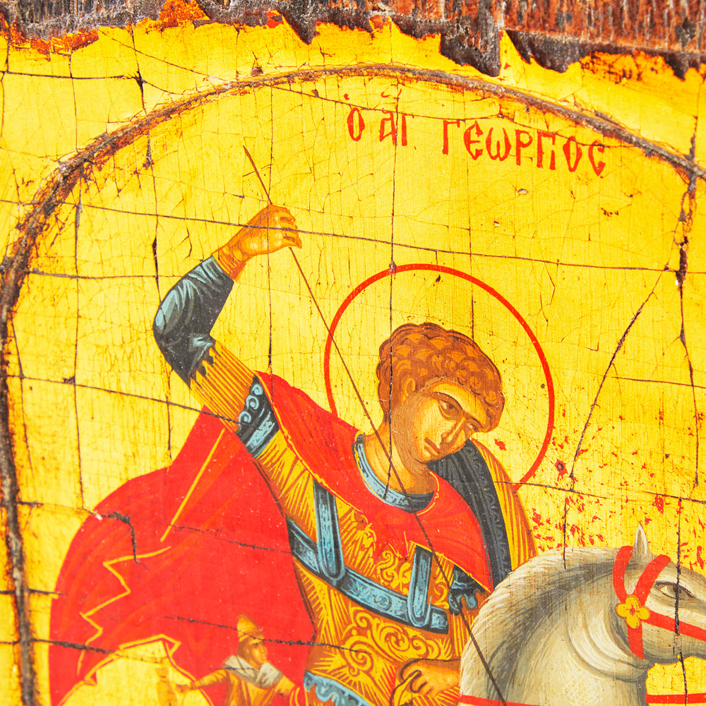 0046 (A+D) Gold Holy Knight Medieval Painting