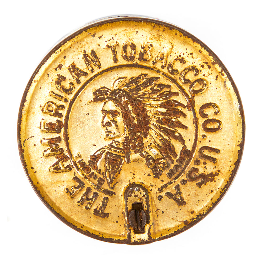 Yellow Brown Vintage Tobacco Tin (A+D)