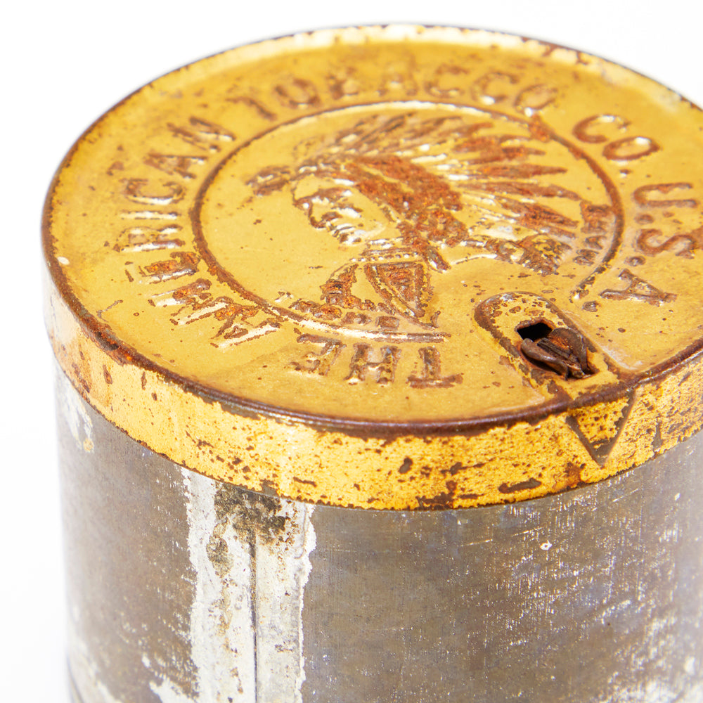 Yellow Brown Vintage Tobacco Tin (A+D)
