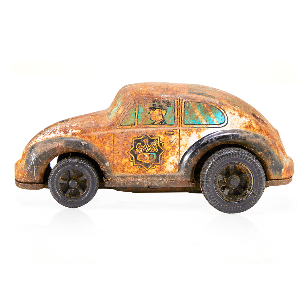 Brown Rusted Police Car Toy (A+D)