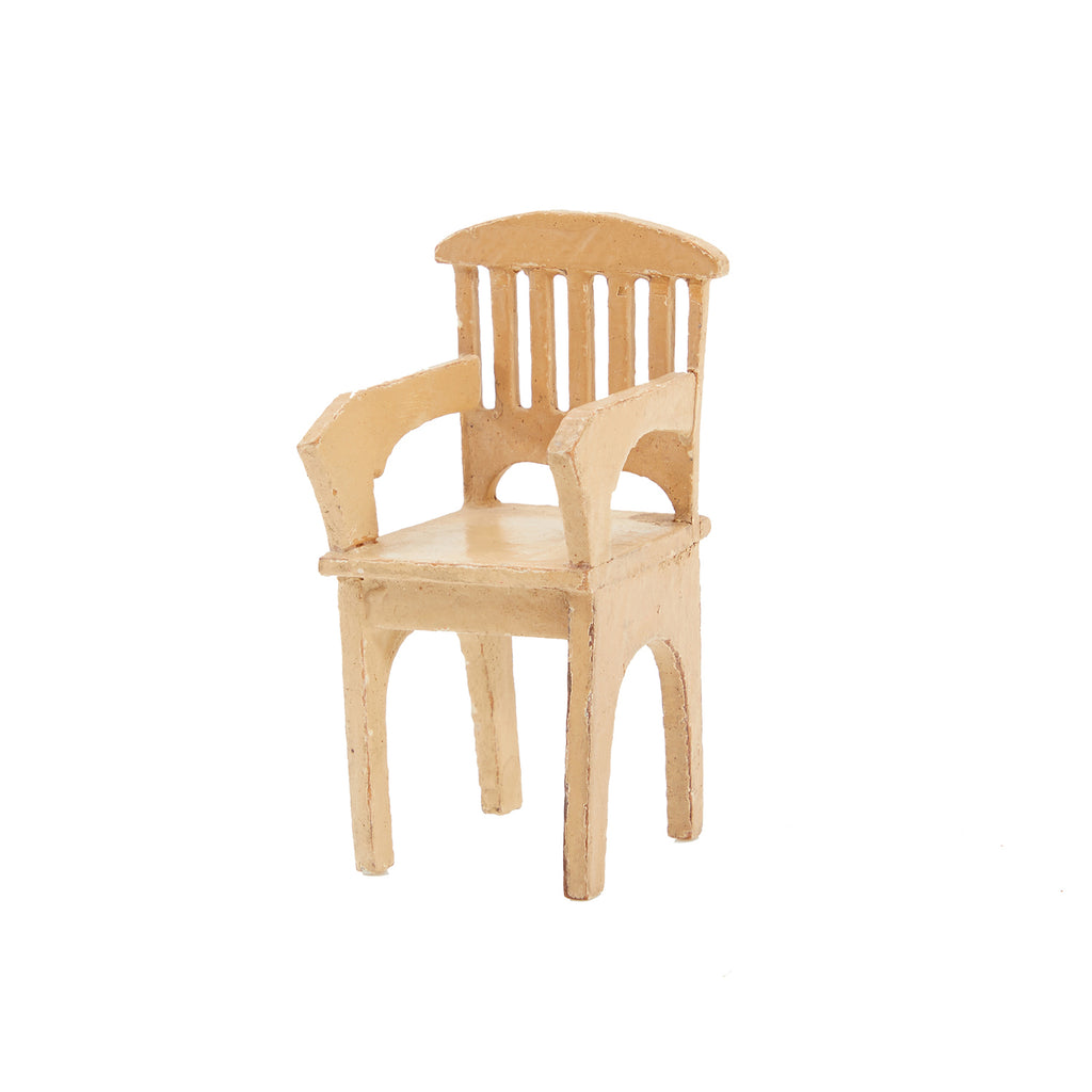 Tan Miniature Wood Chair (A+D)