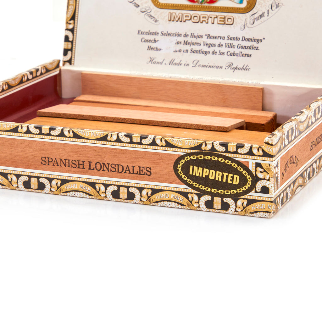 Tan 'Arturo Fuente' Spanish Lonsdales Cigar Box (A+D)