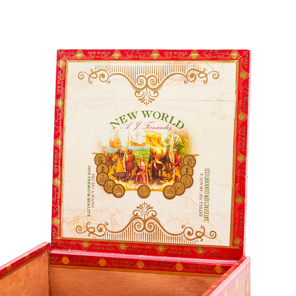 Red 'AJF' Cigar Box (A+D)